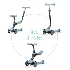   QPLAY Futóbicikli / roller Sema Blue, életkor 1 - 6 év, 50 kg-ig