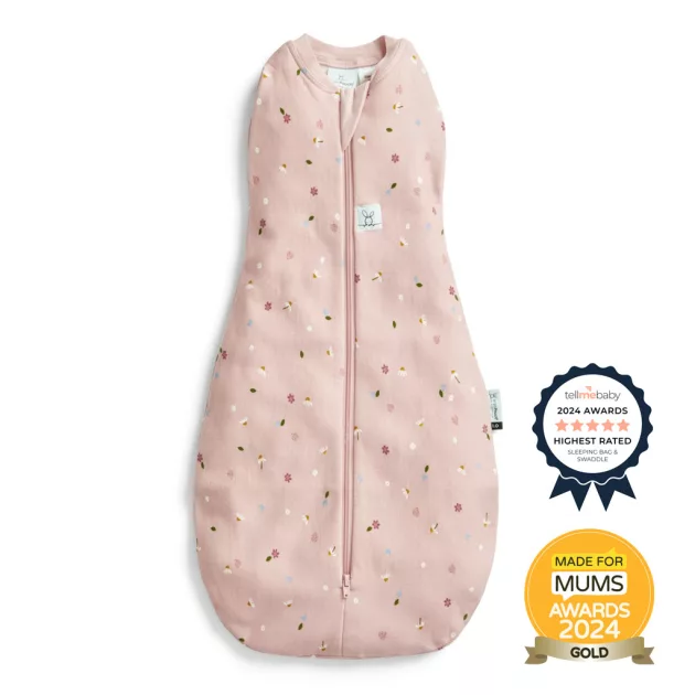 ERGOPOUCH 2 az 1-ben pólya és alvózsák Cocoon Daisies 3-6 hó, 6-8 kg, 0,2 tog