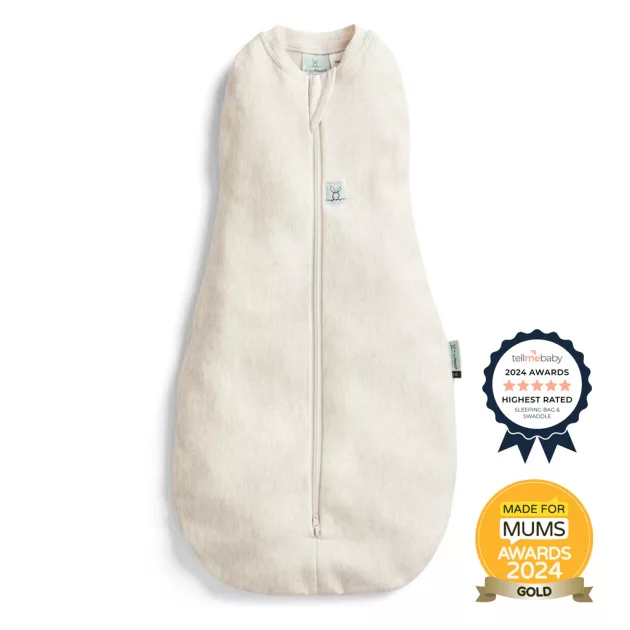 ERGOPOUCH 2 az 1-ben pólya és alvózsák Cocoon Oatmeal Marle 3-6 hó, 6-8 kg, 0,2 tog