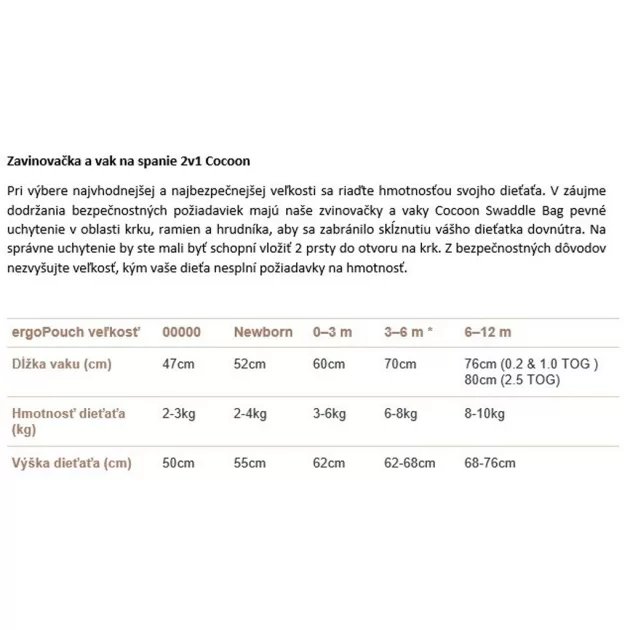 ERGOPOUCH Hálózsák organikus pamut Jersey Lullaby 3-12hó, 6-10kg, 1,0tog