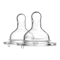 Akuku Szilikon cumi széles nyakú üveghez (2 db), 3 hó+