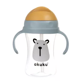   Akuku Itatópohár, felnyitható szívószállal, 300 ml – Maci