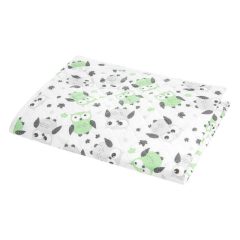   Akuku PEVA pelenkázó lap 55×70 cm – Szürke-menta baglyos
