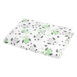   Akuku PEVA pelenkázó lap 55×70 cm – Szürke-menta baglyos