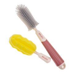 Akuku Üveg- és cumikefe szett