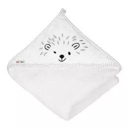 Akuku Baba kapucnis törölköző, 100×100 cm – Fehér