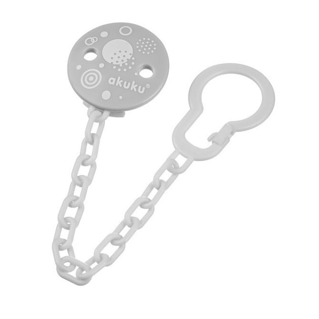 Akuku Cumilánc csipesszel - szürke