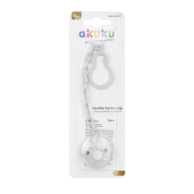 Akuku Cumilánc csipesszel - szürke