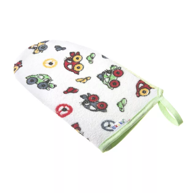 Akuku Fürdőkesztyű frottír, PU szivaccsal – Autók