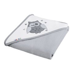 Akuku Baba kapucnis törölköző, 80×80 cm – Szürke