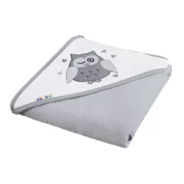 Akuku Baba kapucnis törölköző, 100×100 cm – Szürke