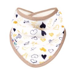 Akuku Háromszög alakú előke/kendő (szíves, 1 db)