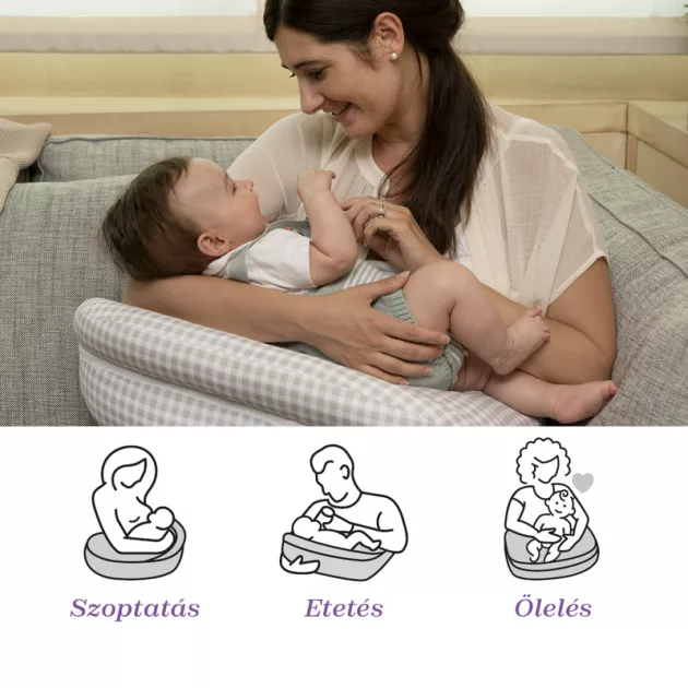 Chicco Boppy Deluxe szoptatós párna formatartó töltettel - rózsaszín