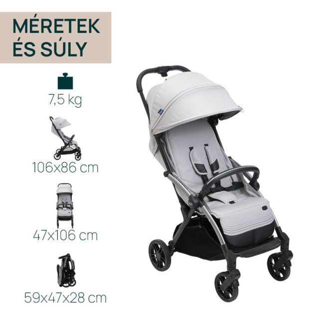 Chicco Goody XPlus babakocsi 22 kg-ig - Pearl Grey