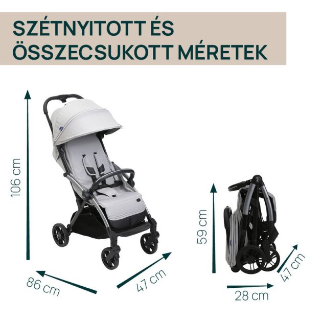 Chicco Goody XPlus babakocsi 22 kg-ig - Pearl Grey