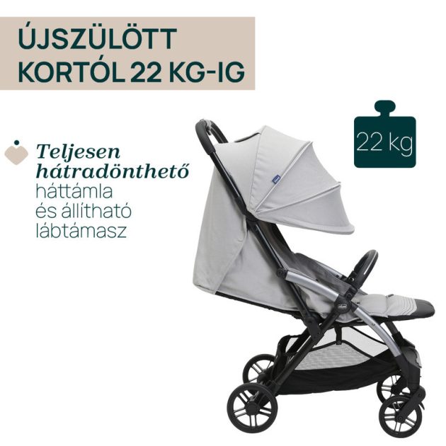 Chicco Goody XPlus babakocsi 22 kg-ig - Pearl Grey