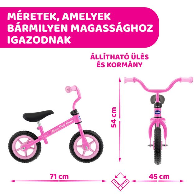 Chicco Futóbicikli Balance Bike Pink Arrow 2-5 év