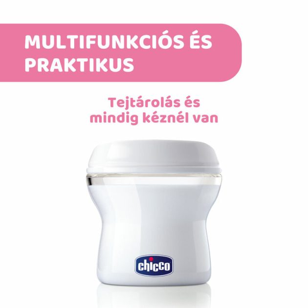 Chicco NaturalFelling Tejtároló, 4x150 ml anyatej tárolás, multifunkciós tárolók