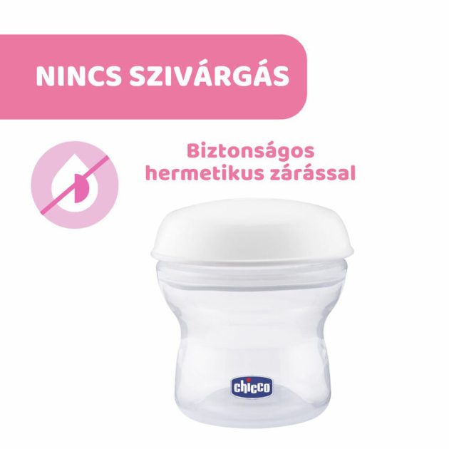 Chicco NaturalFelling Tejtároló, 4x150 ml anyatej tárolás, multifunkciós tárolók