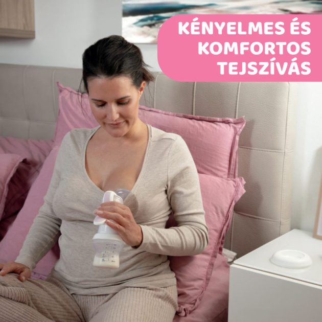 Chicco NaturalFeeling kézi mellszívó, NaturalFeeling cumisüveggel használható