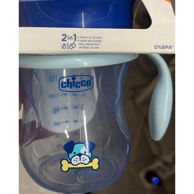 Chicco Perfect 360° itatópohár, 200 ml, tanulópohár, kék