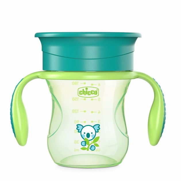 Chicco Perfect 360° itatópohár, 200 ml, tanulópohár, zöld