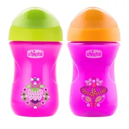   Chicco Easy Cup pohárperemű itatópohár 266 ml rózsaszín