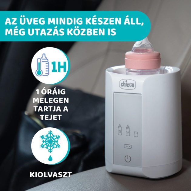 Chicco Cumisüveg melegítő Home-Travel otthonra és autóba adapterrel