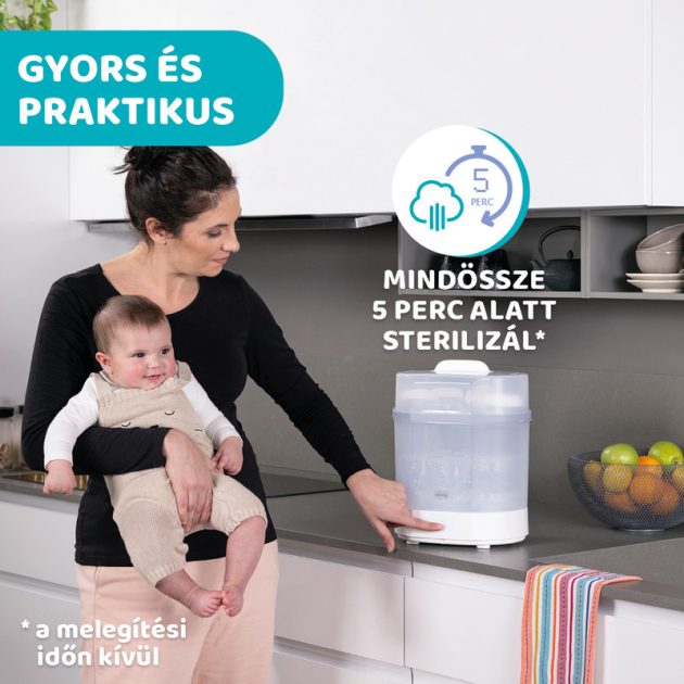 Chicco Elektromos gőzsterilizáló 3in1-ben - fehér