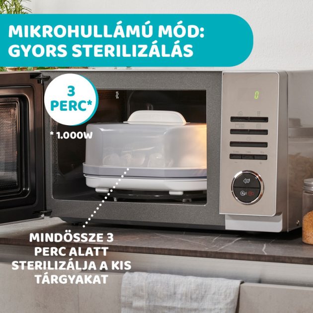 Chicco Elektromos gőzsterilizáló 3in1-ben - fehér