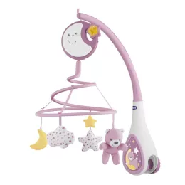   Chicco Next 2 Dreams zenélő forgóka - éjszakai fény rózsaszín
