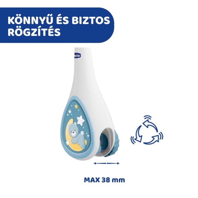 Chicco Next 2 Dreams zenélő forgóka - éjszakai fény kék