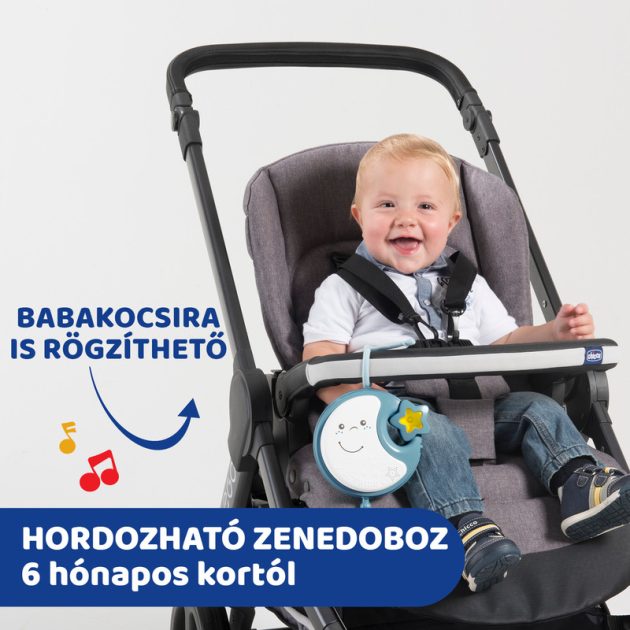 Chicco Next 2 Dreams zenélő forgóka - éjszakai fény kék