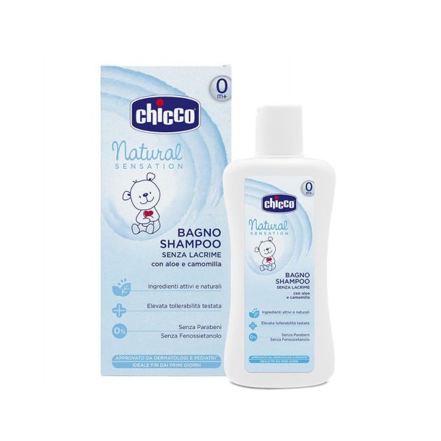 Chicco Fürdető & sampon 200 ml - fizio pH Aloe vera és kamilla kivonattal, könnymentes