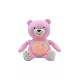   Chicco Baby Bear plüss maci projektor vetítő és ejszakai lámpa - rózsaszín