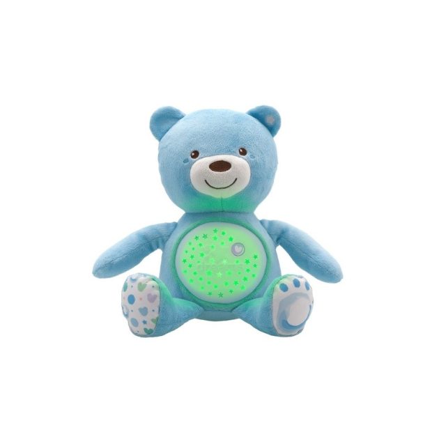 Chicco Baby Bear plüss maci projektor vetítő és éjszakai lámpa - kék
