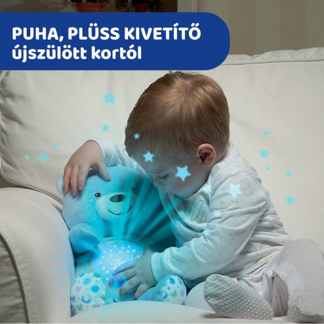 Chicco Baby Bear plüss maci projektor vetítő és éjszakai lámpa-neutral