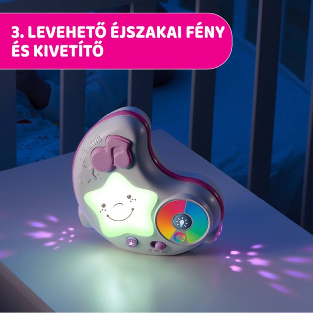 Chicco Játszószőnyeg projektorral játékhíddal pink