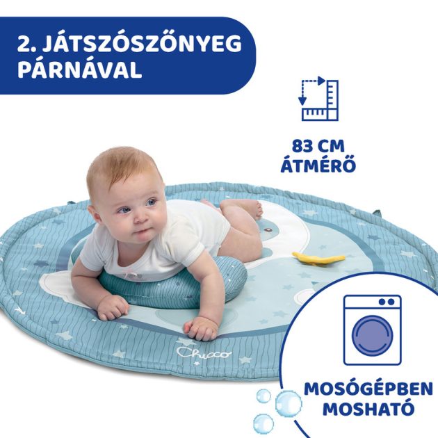 Chicco Játszószőnyeg projektorral játékhíddal blue