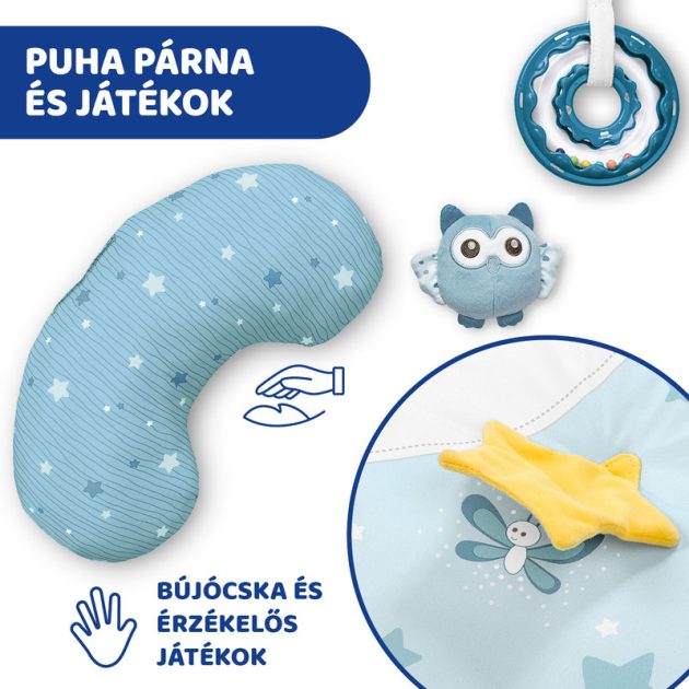 Chicco Játszószőnyeg projektorral játékhíddal blue