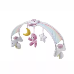   Chicco Rainbow Sky kiságy játékhíd és éjszakai fény, elemes, rózsaszín