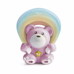   Chicco Rainbow Bear - Szivárvány maci zene-fény projektor, elemes, rózsaszín