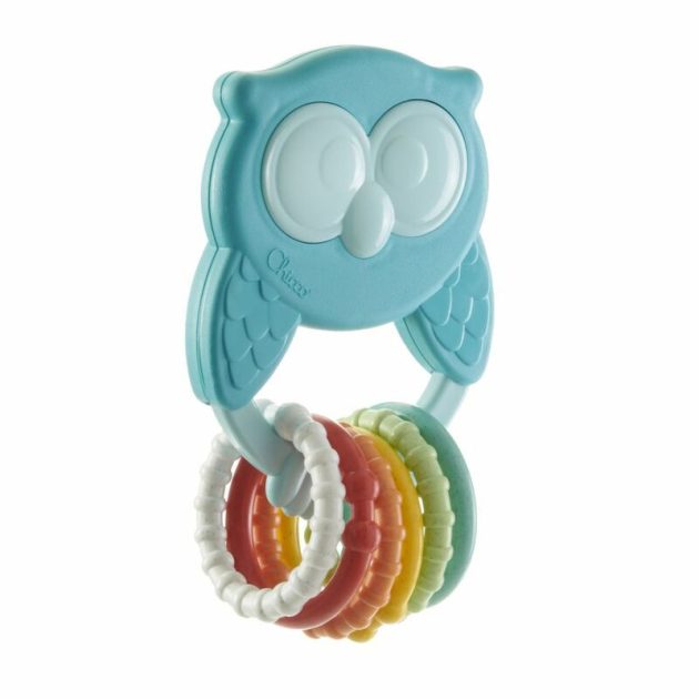 Chicco Owly bagoly csörgő-rágóka, ECO+ ökoműanyag