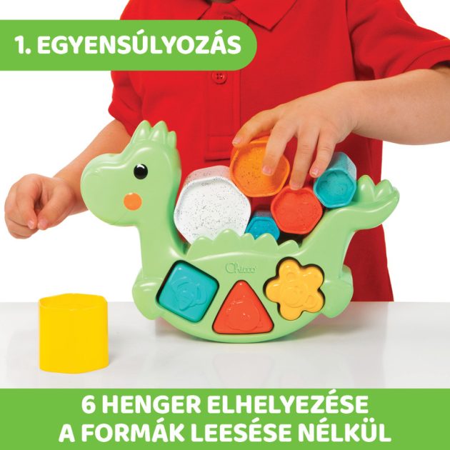 Chicco Hintázó dínó építőjáték 2in1 ECO+ ökoanyag