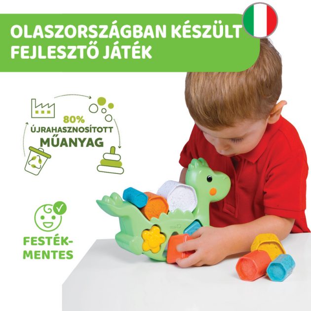 Chicco Hintázó dínó építőjáték 2in1 ECO+ ökoanyag