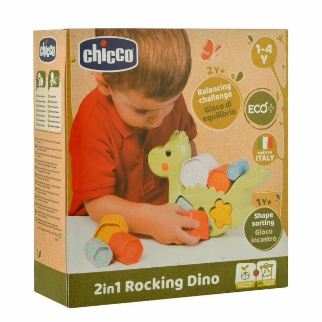 Chicco Hintázó dínó építőjáték 2in1 ECO+ ökoanyag