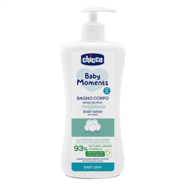 Chicco Fürdető Tenderness 500 ml - könnymentes gyapotkivonattal és növényi glicerinnel