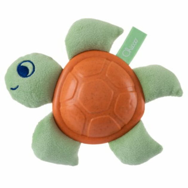 Chicco Baby Turtle Eco+ bébiteknős rágókás textiljáték ökoanyagból