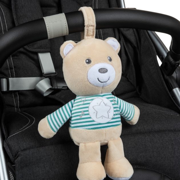 Chicco Lullaby Stardust Bear zenélő-fénylő, altató plüssmackó