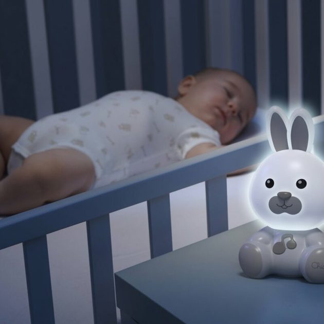 Chicco Dreamlight nyuszi zenélő lámpa hordozható Neutral